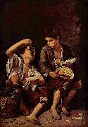 Bartolome Esteban Murillo Beggar Boys Eating Grapes and Melon France oil painting artist